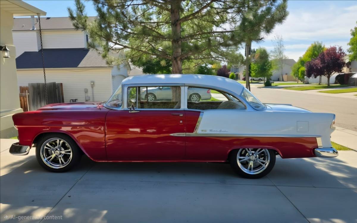 Chevrolet-Bel-air-1955-red
