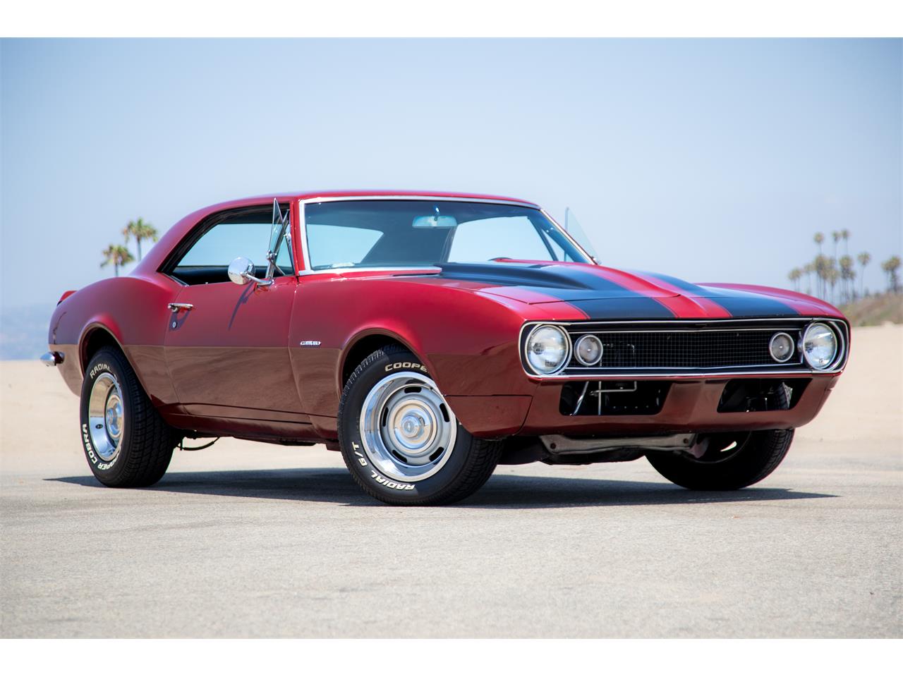 Chevrolet-Camaro-1967-Maroon-Black