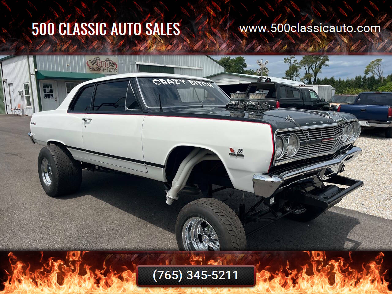 Chevrolet-Chevelle-1965-White-Black