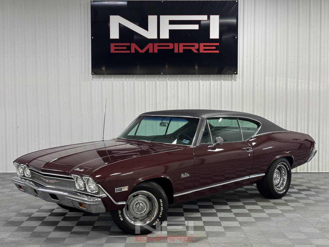 Chevrolet-Chevelle-1968-Burgundy-Black