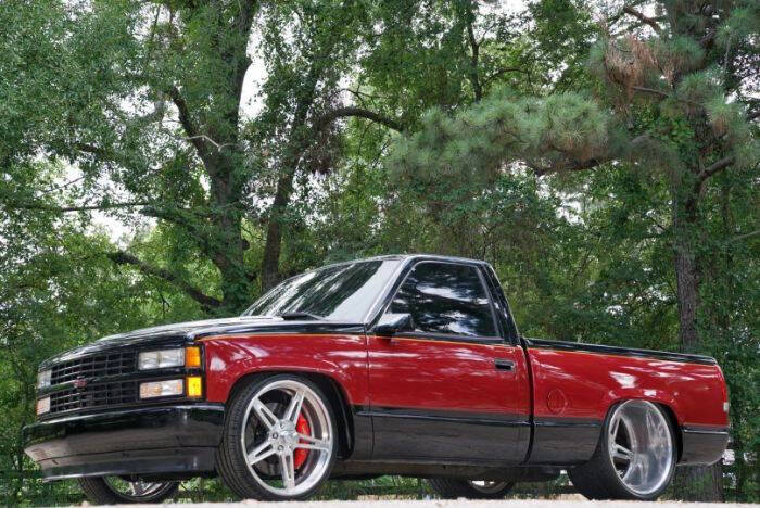 Chevrolet-Ck-20-series-1991-Two-Tone-BlackRed