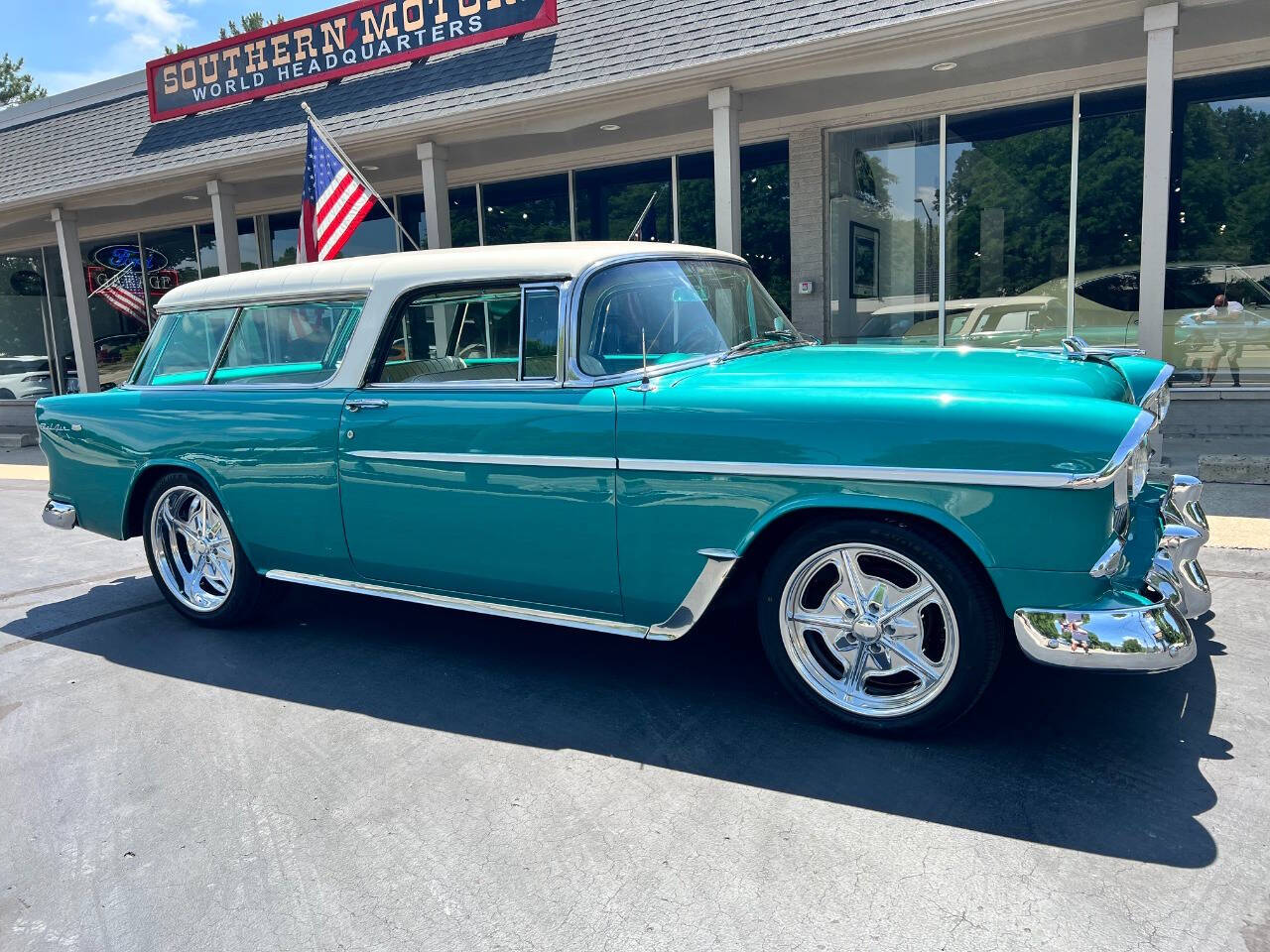 Chevrolet-Nomad-1955-Turquoise-Turquoise
