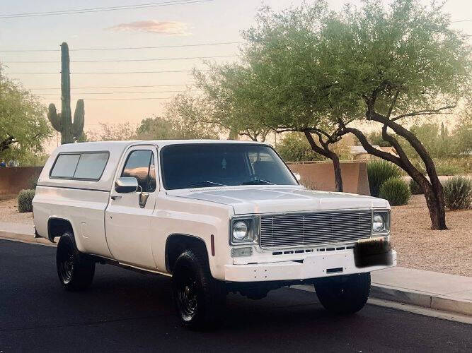 Chevrolet-Silverado-1500-ss-classic-1977-White