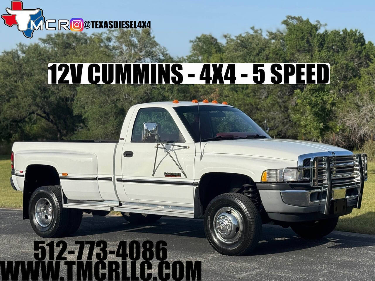 Dodge-Ram-3500-1994-Bright-White-Red