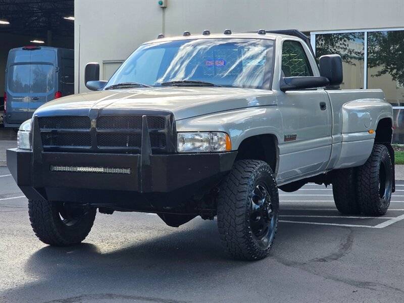 Dodge-Ram-3500-dually-4x4-12-valve-5.9l-diesel-l-1995-silver