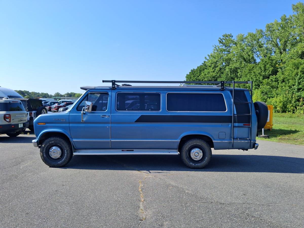Ford-E-350-econoline-1990-blue