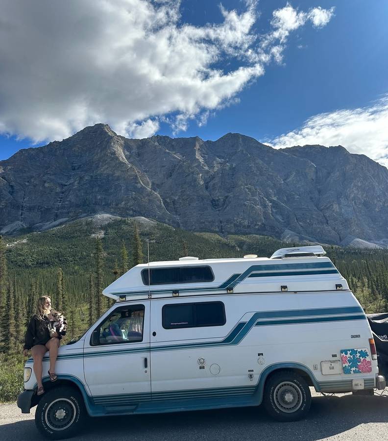 Ford-Econoline-e250-cargo-van-1993-blue