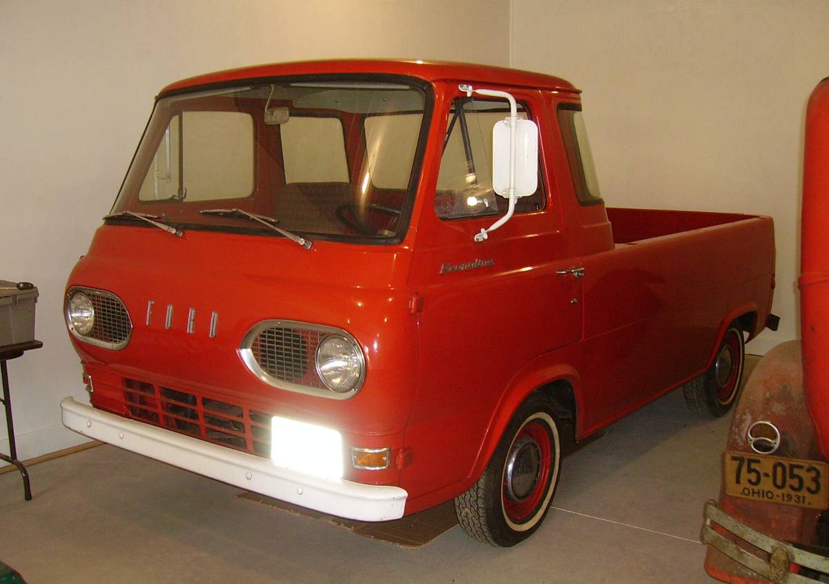 Ford-Econoline-pick-up-truck-1964-red