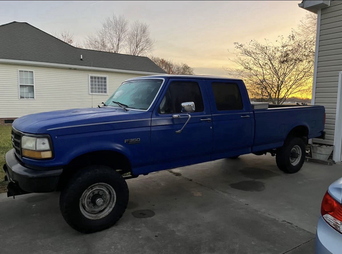 Ford-F-350-1992-Crew-Cab-Pickup-Gray