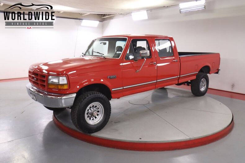 Ford-F-350-1992-Red-Gray