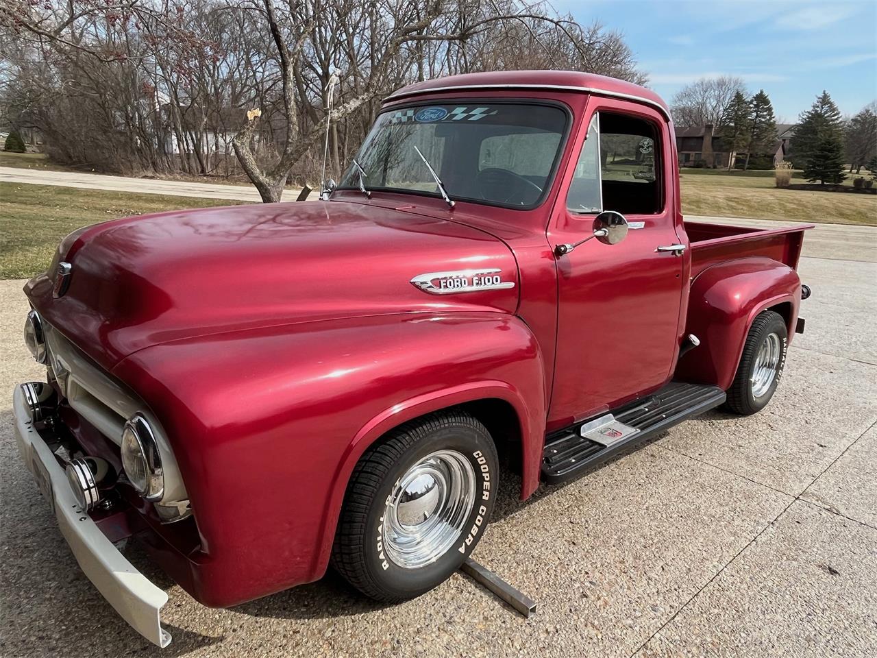 Ford-F100-1954-Red-Black