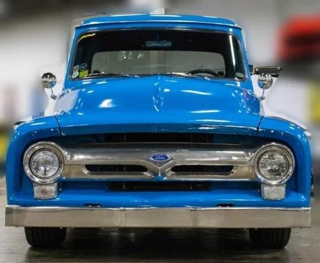 Ford-F100-2wd-regular-cab-1954-Blue-Black