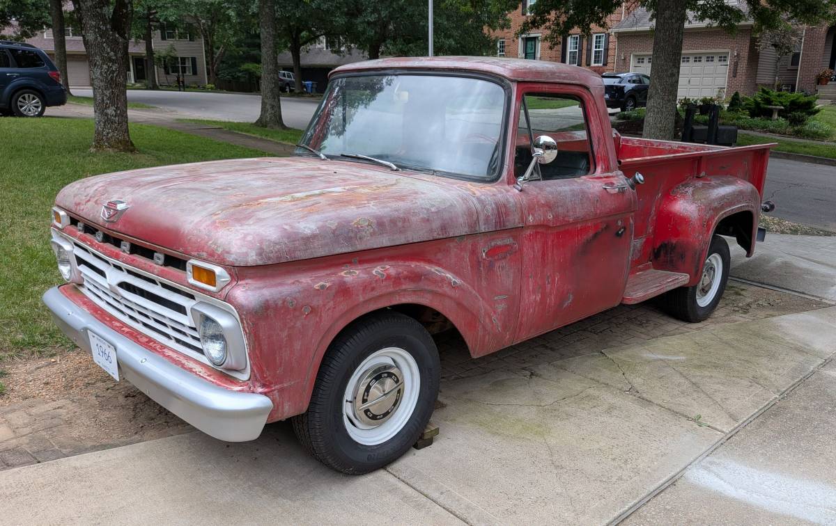 Ford-F100-flareside-1966-red