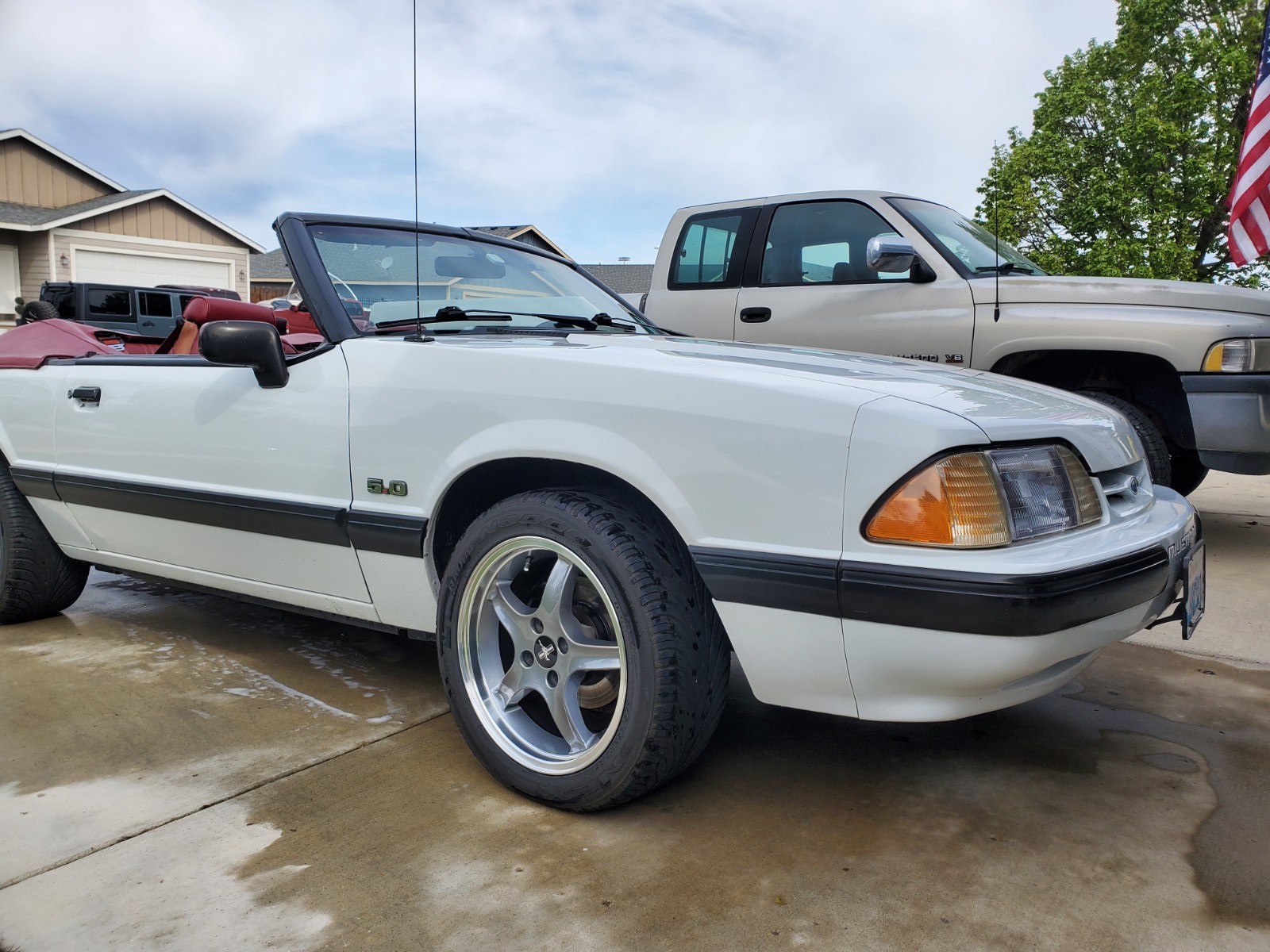 Ford-Mustang-1991-Convertible-Red