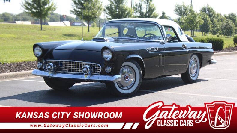Ford-Thunderbird-1956-Black-BlackWhite