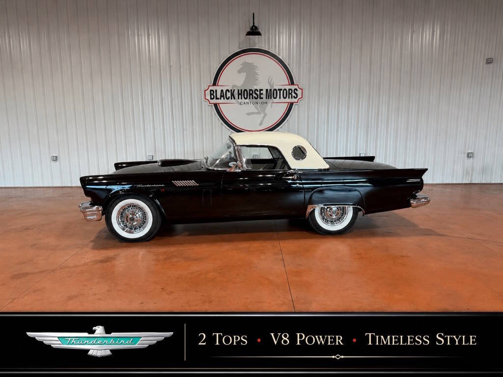 Ford-Thunderbird-1957-Black-White
