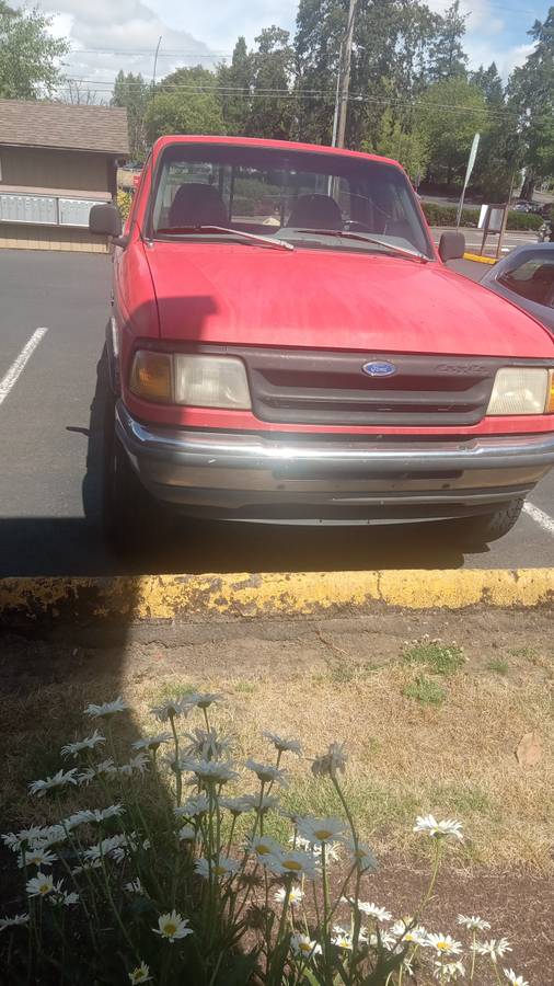 Four-wheel-drive-ford-ranger-lifted-1993-red
