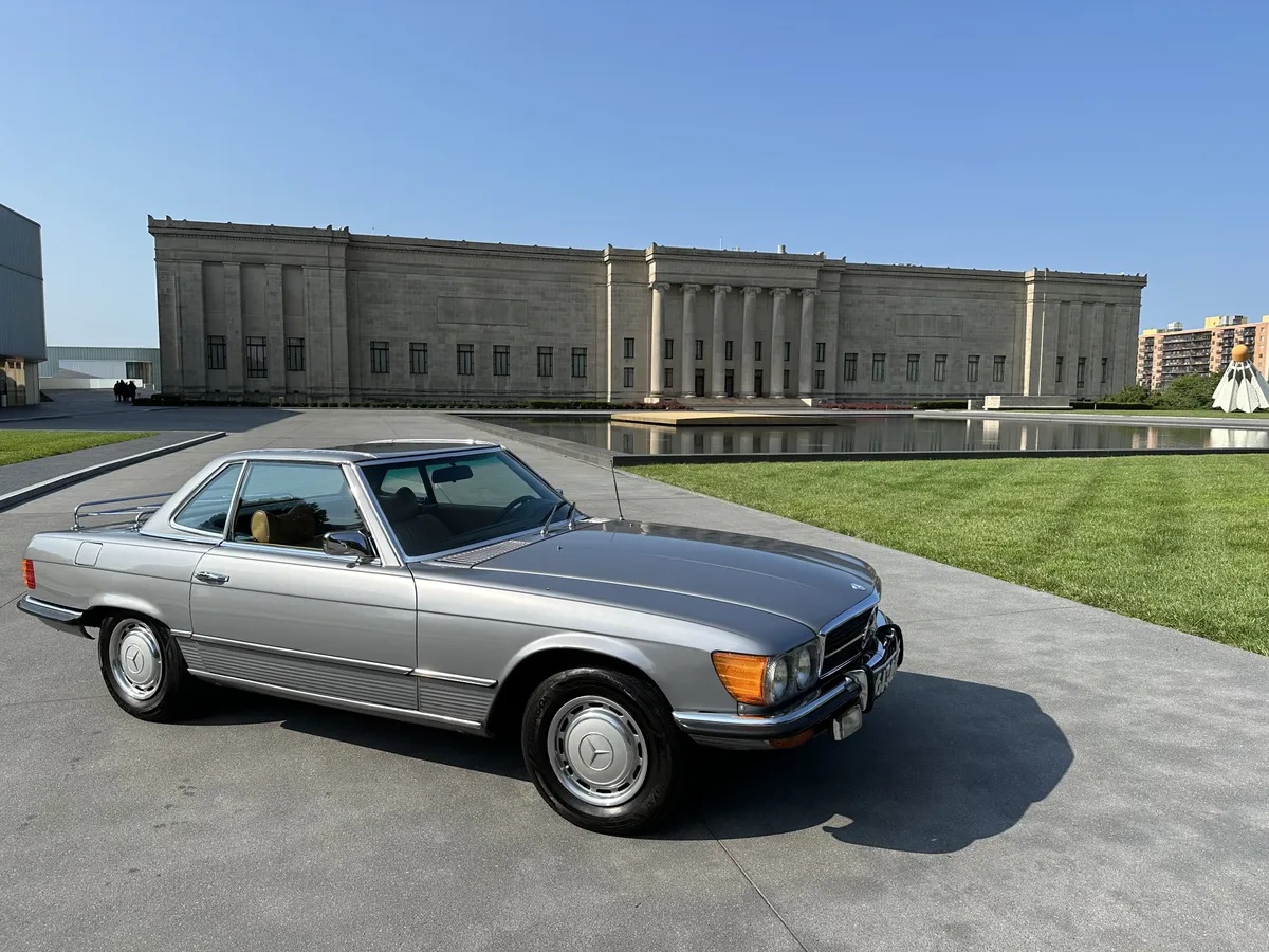 Mercedes-benz-350sl-1972-Gunmetal-Grey-Wrap-Tan