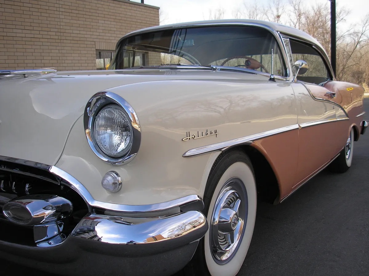 Oldsmobile-98-1955-Orange-Orange
