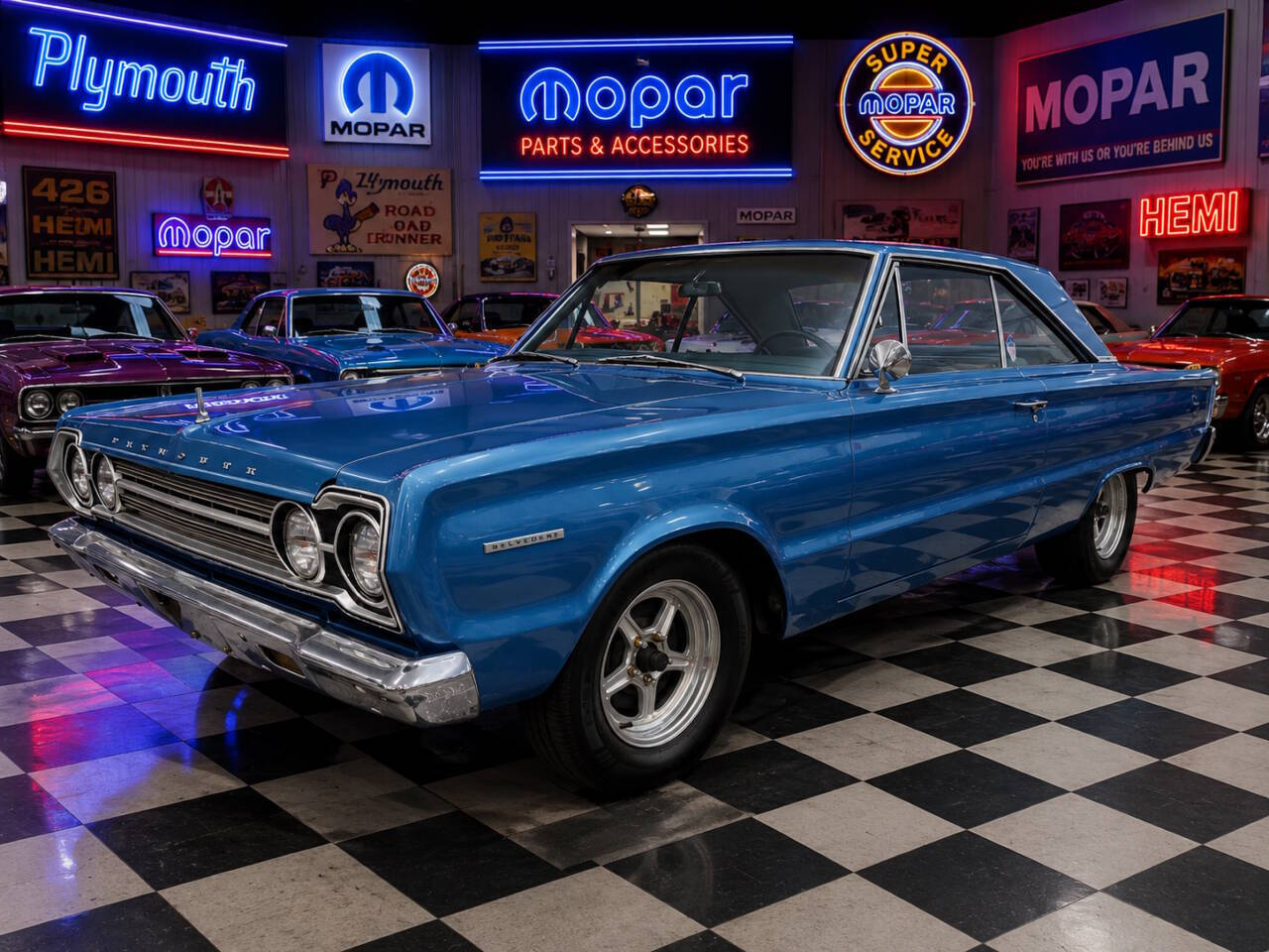 Plymouth-Belvedere-ii-gtx-1967-Blue-Black