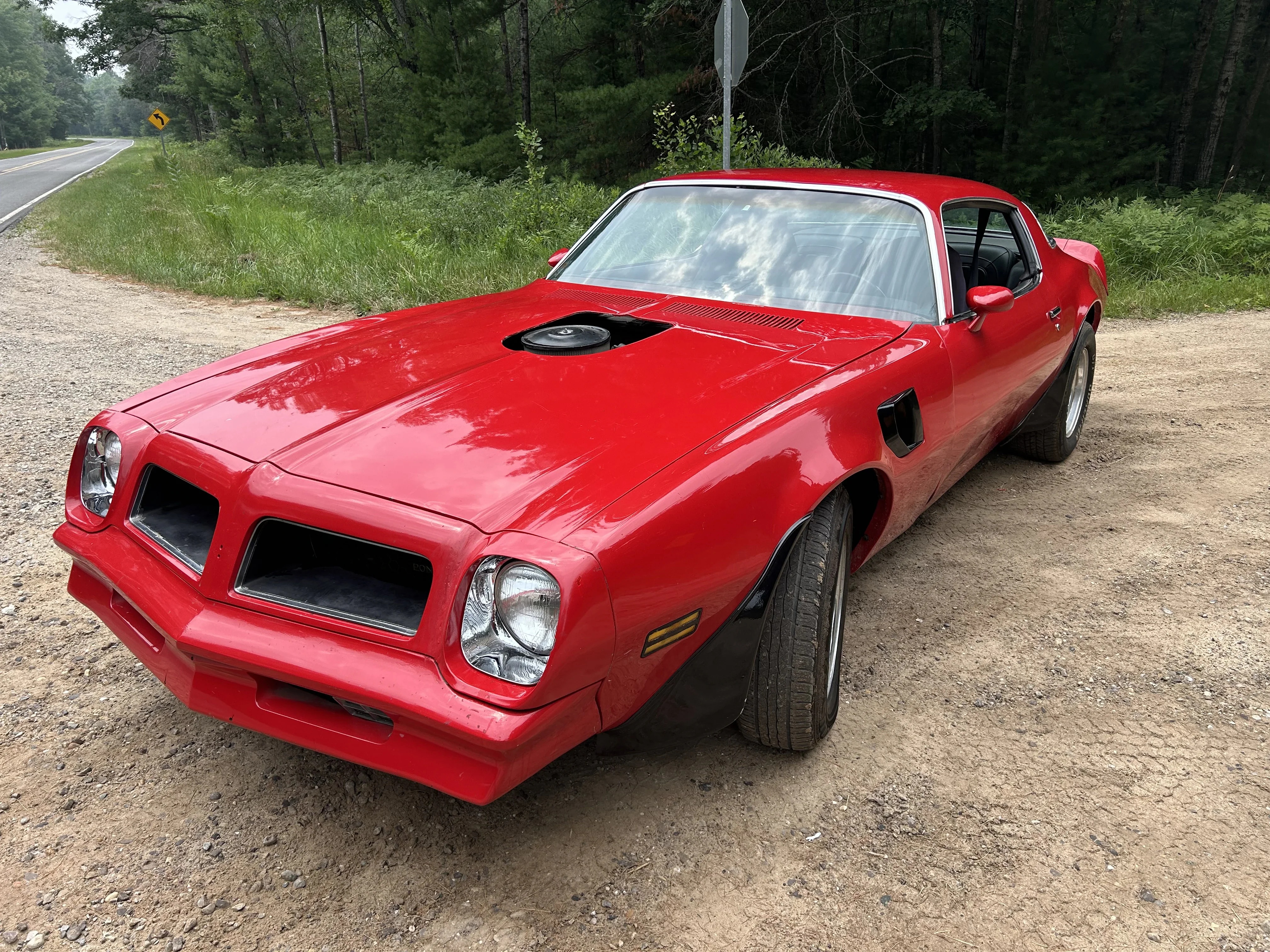 Pontiac-Firebird-coupe-1976-Red-Black