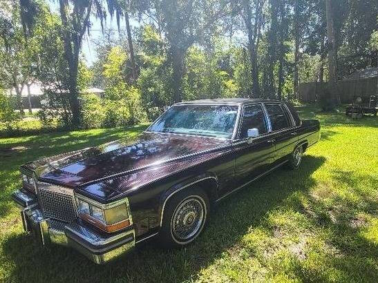 Cadillac-Brougham-1987-Dark-Red-Dark-Red-Leather