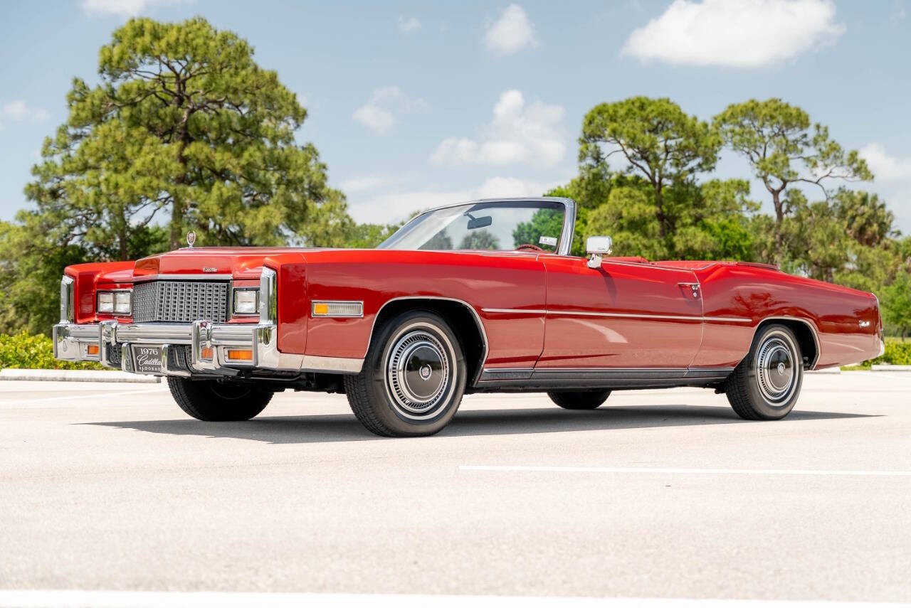 Cadillac-Eldorado-1976-Convertible-Red Cadillac Eldorado 1976