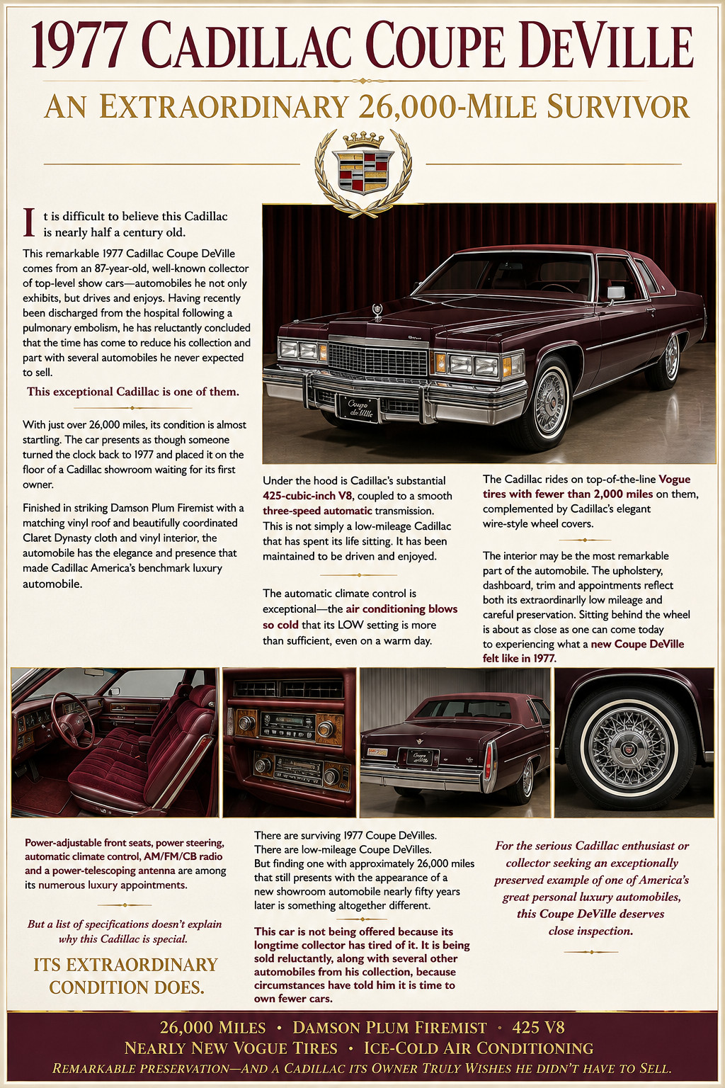 Cadillac-Other-1977-Coupe-Burgundy