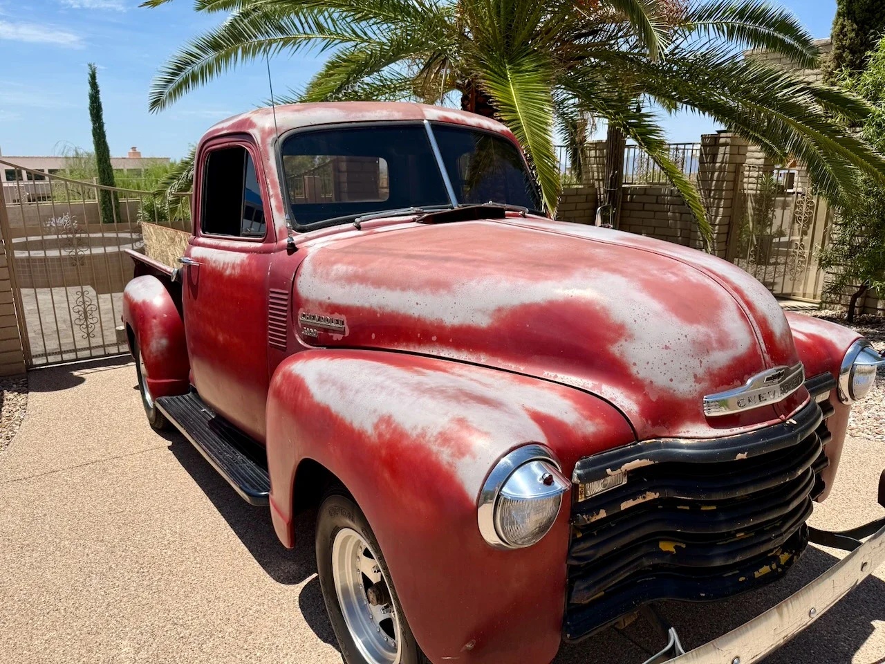 Chevrolet-3100-1951-Red-Black