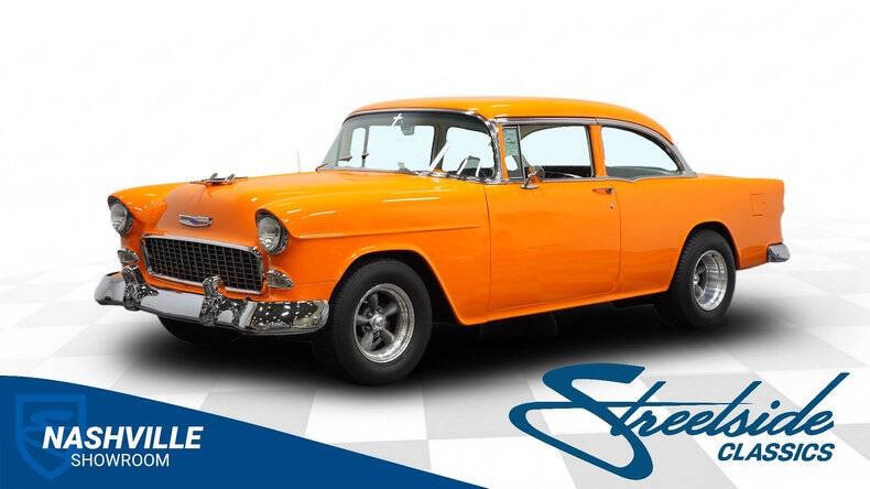 Chevrolet-Bel-air-1955-Orange-White