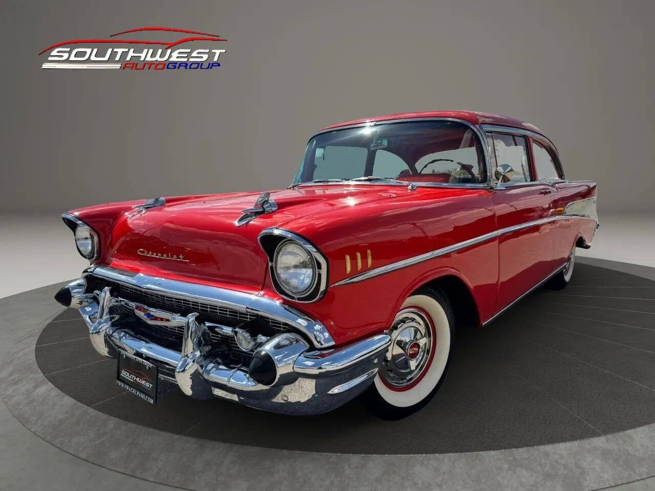 Chevrolet-Bel-air-1957-Red-Black