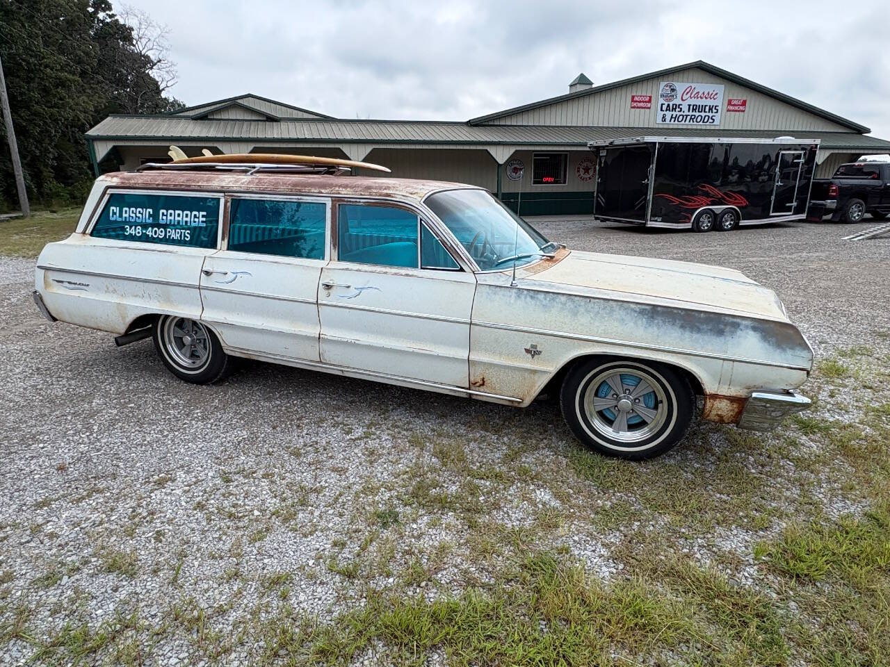 Chevrolet-Bel-air-1964-White-Blue