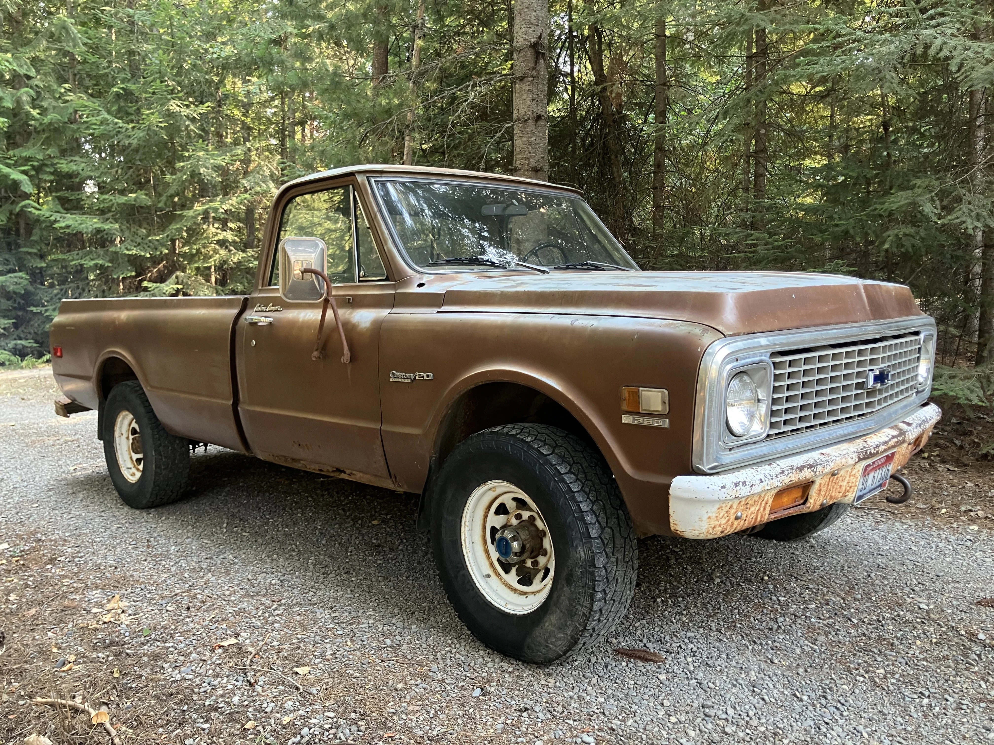 Chevrolet-Ck-truck-k20-1972-Brown-Green