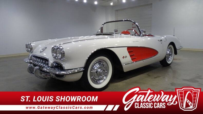 Chevrolet-Corvette-1958-White-Red