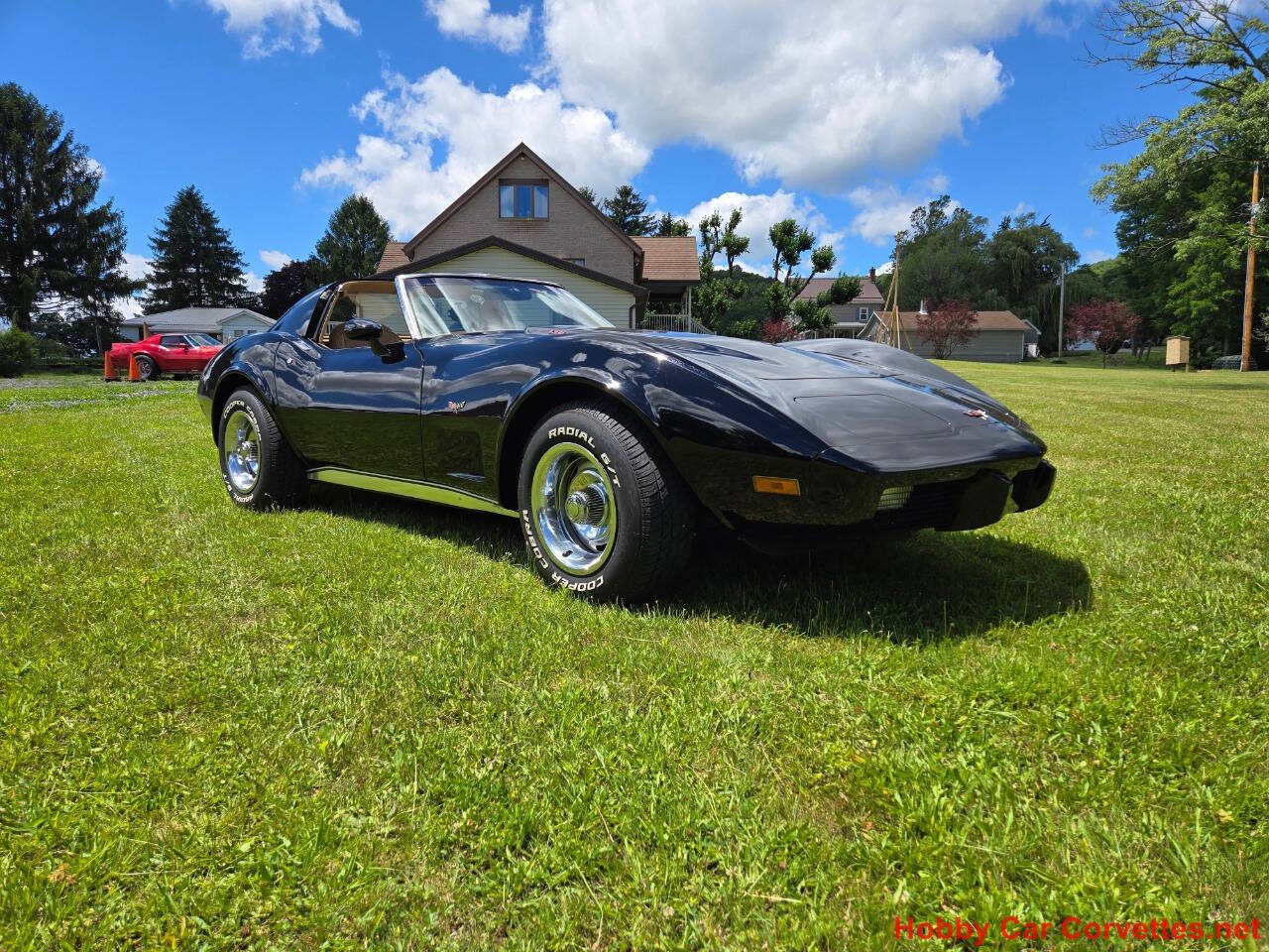 Chevrolet-Corvette-1977-Black-Tan