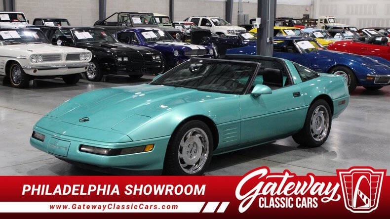 Chevrolet-Corvette-1991-Turquoise-Black