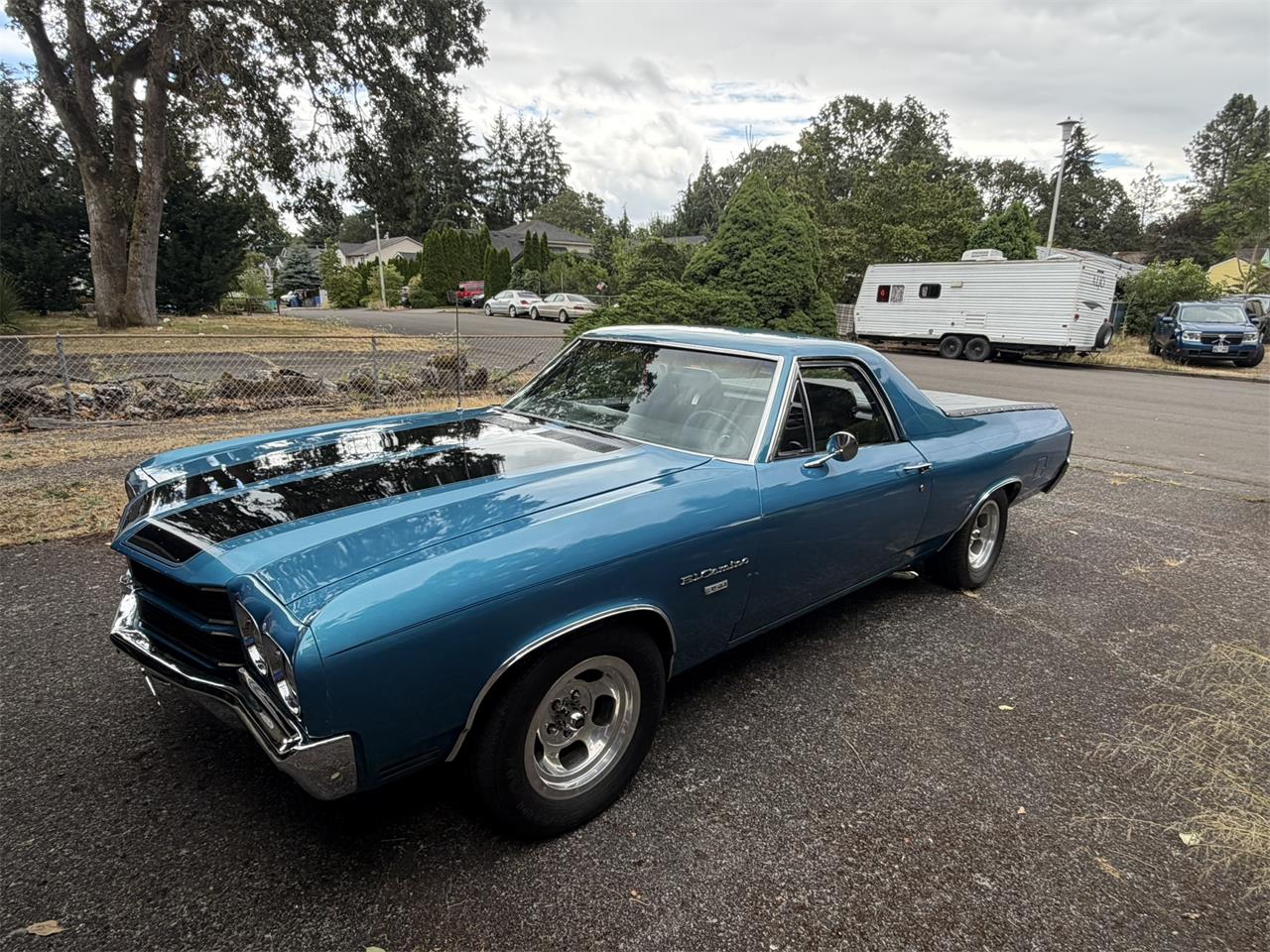 Chevrolet-El-camino-1970-Blue-With-Black-Black