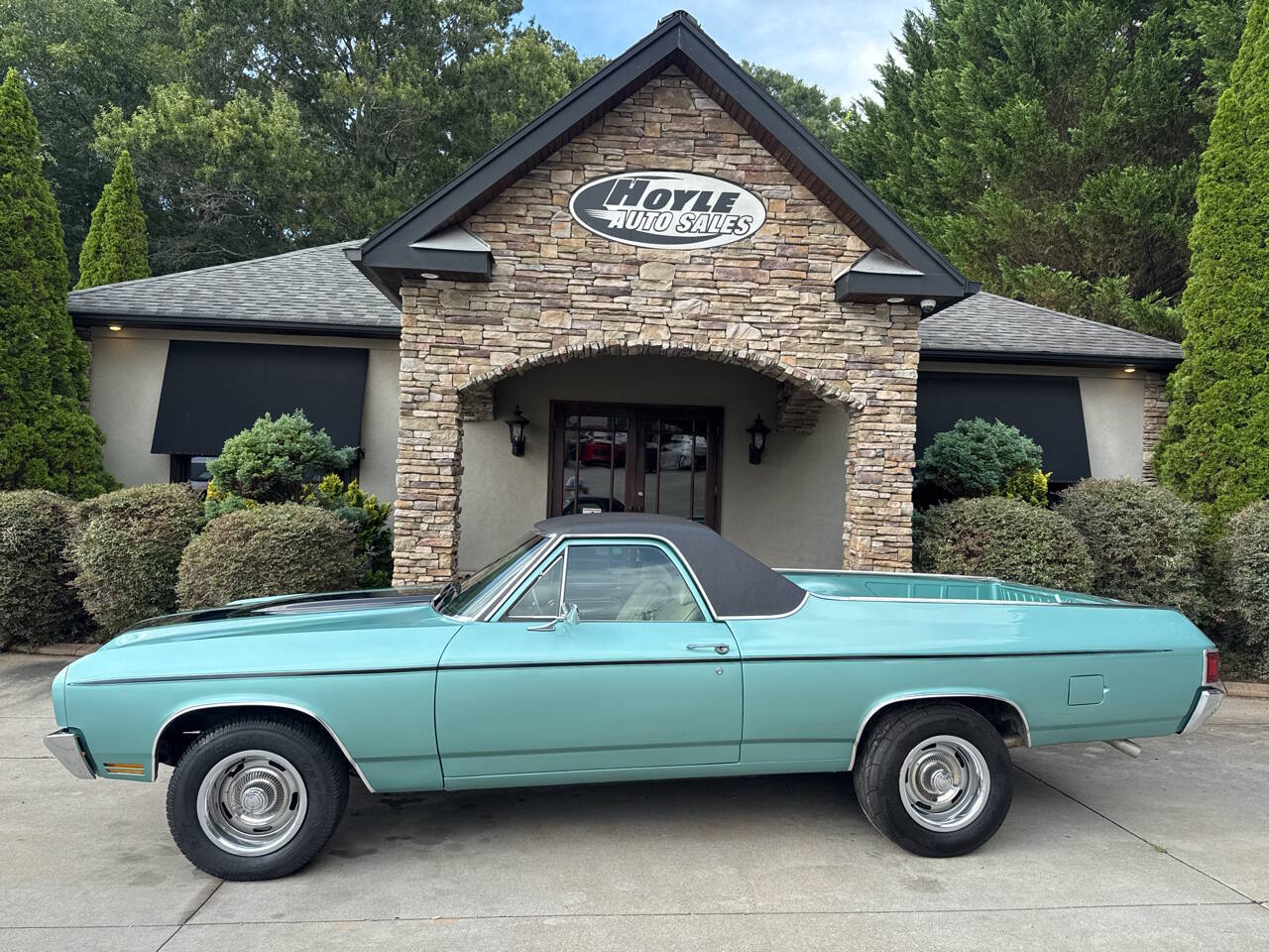Chevrolet-El-camino-1970-Green-Beige