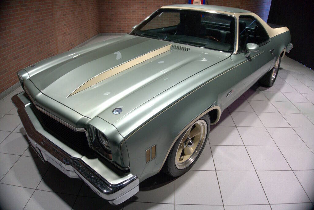 Chevrolet-El-camino-1973-Light-Green-Beige-Black
