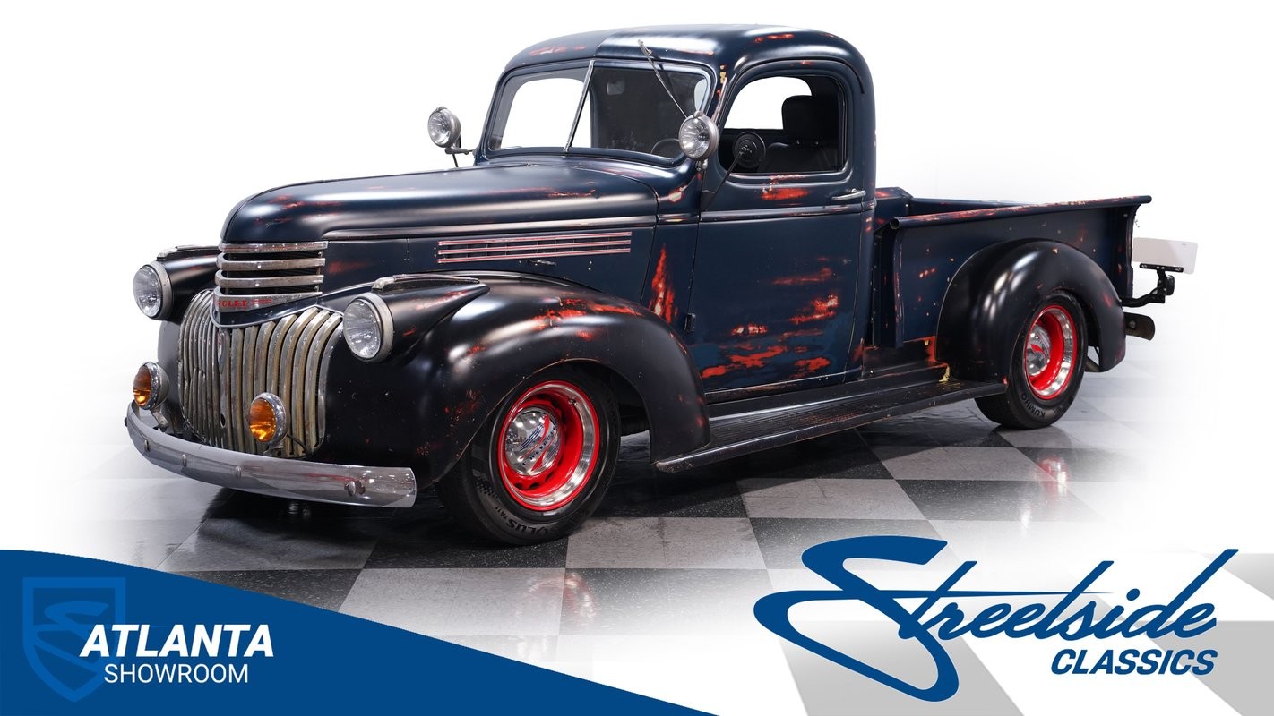 Chevrolet-Pickup-1941-Pickup-Truck-Black-Red