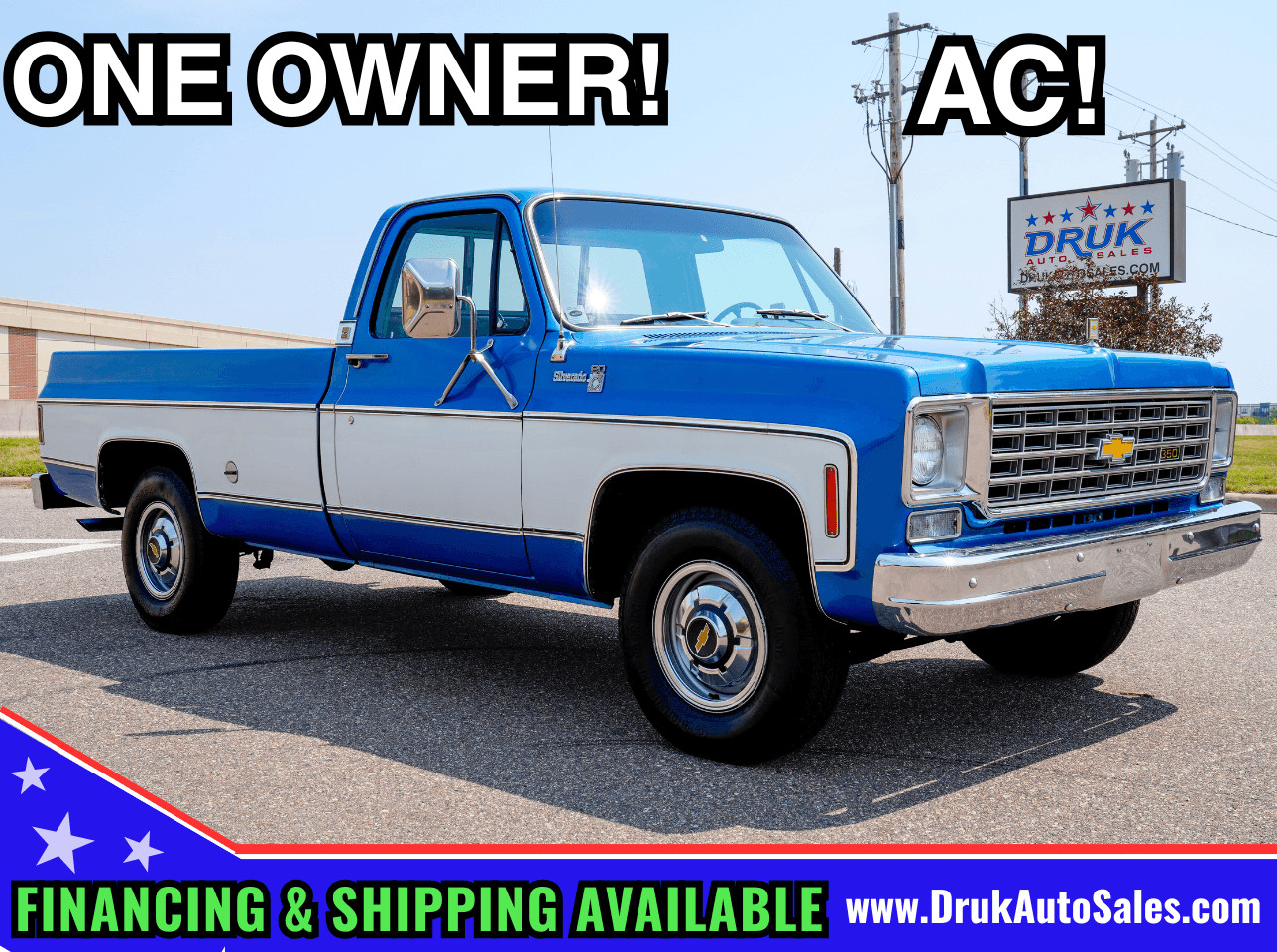 Chevrolet-Silverado-1500-1975-Pickup-Truck-Blue
