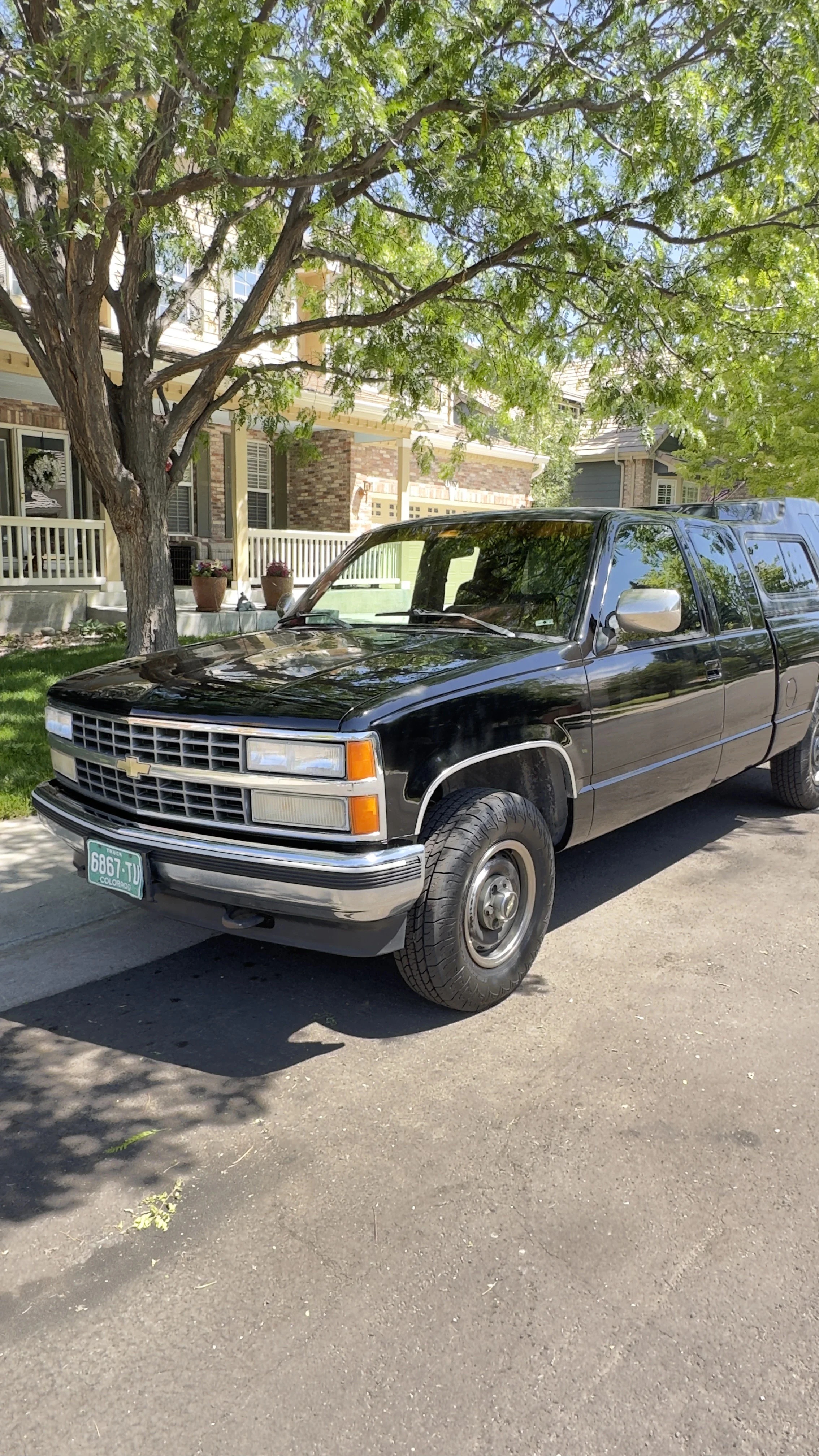 Chevrolet-Silverado-1500-4x4-extended-cab-1993-Black-Burgundy