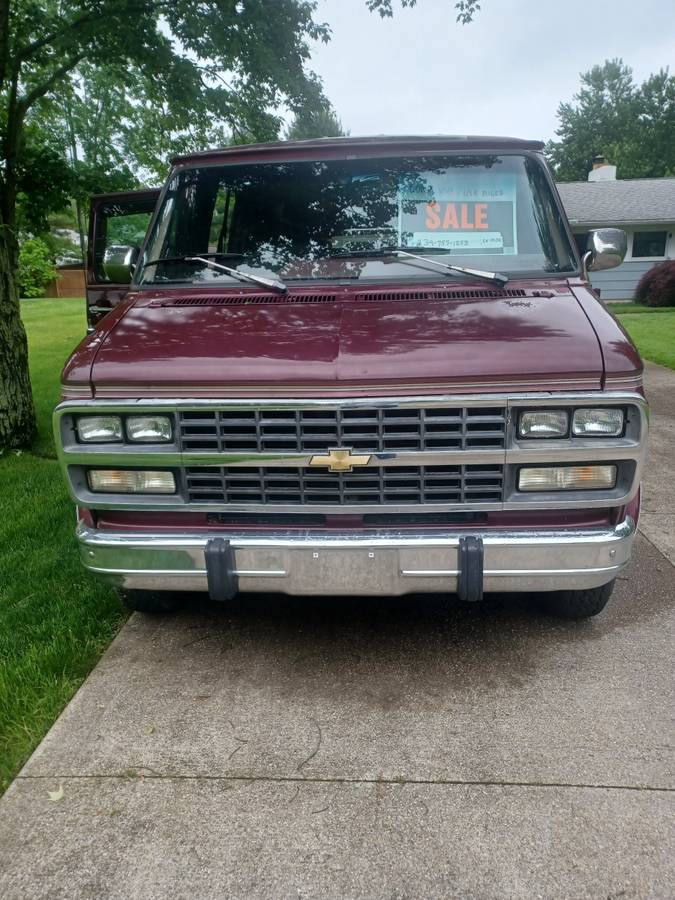 Chevy-g20-conversion-van-1993-red