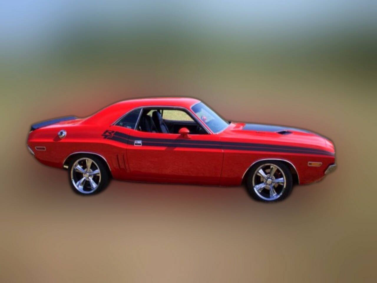 Dodge-Challenger-1970-Red-Black