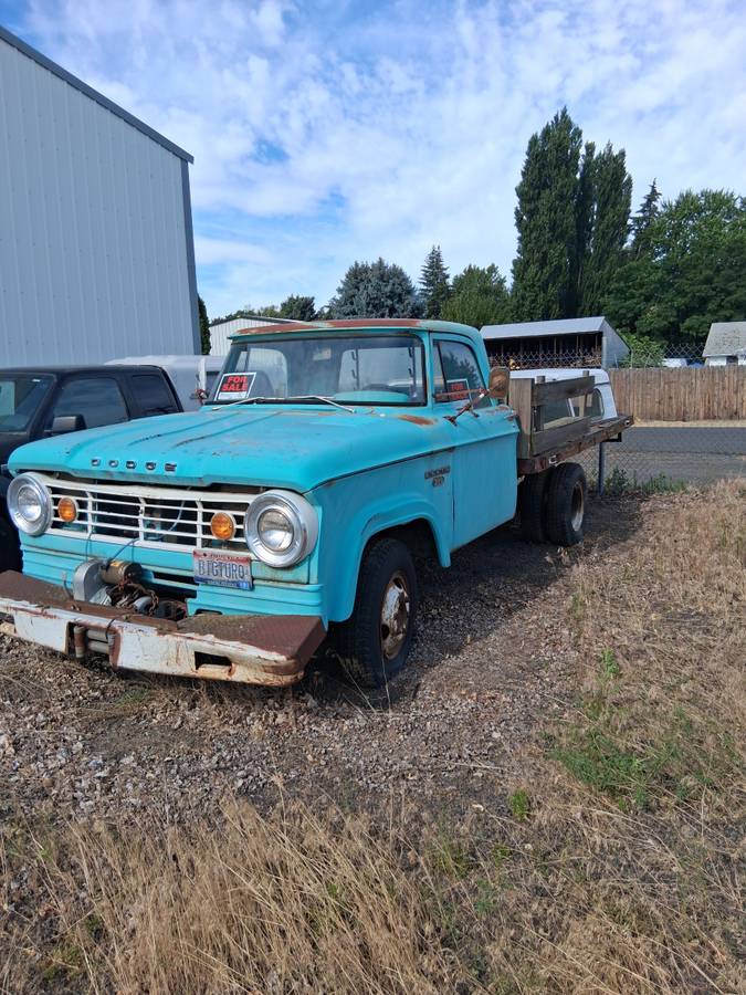 Dodge-D-300-flat-bed-1966-blue