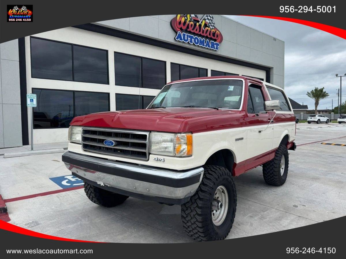 Ford-Bronco-2d-utility-4wd-1991-red Ford-Bronco-2d-utility-4wd-1991-red