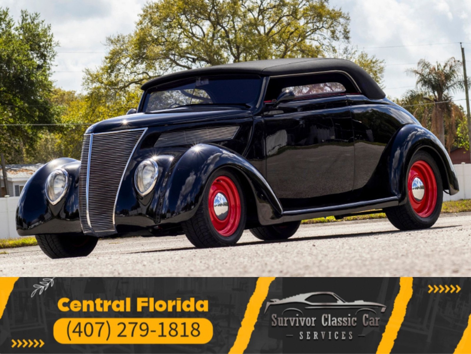 Ford-Cabriolet-1937-Convertible-Red Ford Cabriolet 1937
