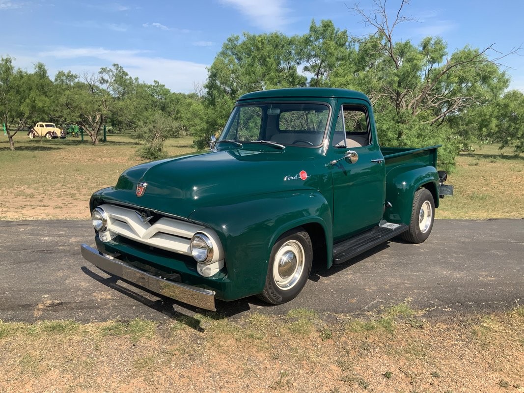 Ford-F-100-1955-Pickup-Truck-Grey Ford F-100 1955
