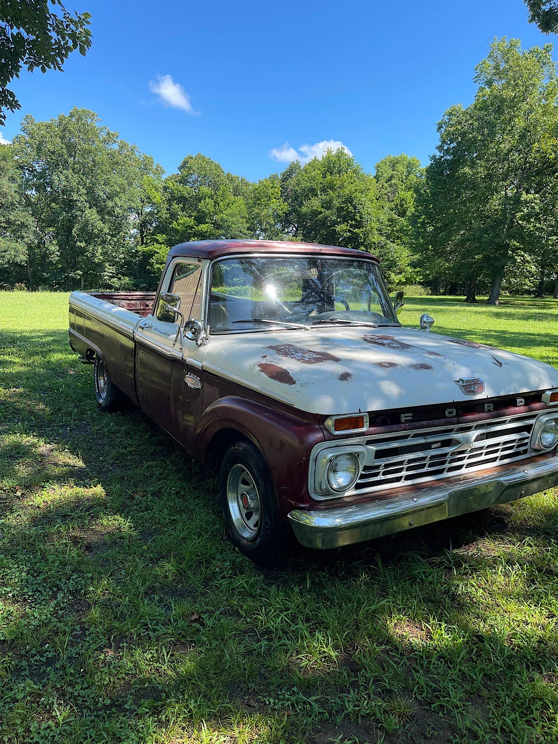 Ford-F-100-1966-Red-Red