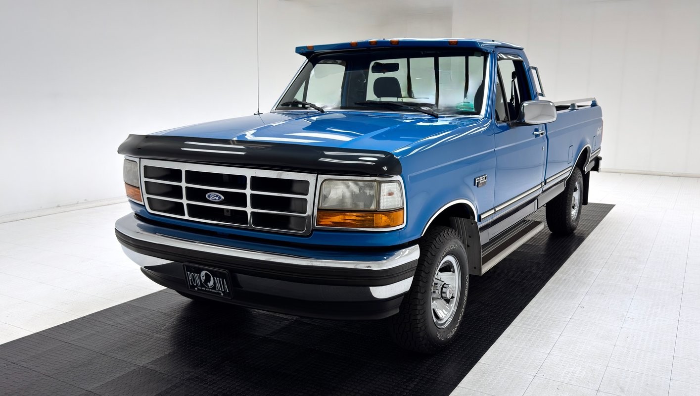 Ford-F-150-1995-Standard-Cab-Pickup-Blue Ford F-150 1995